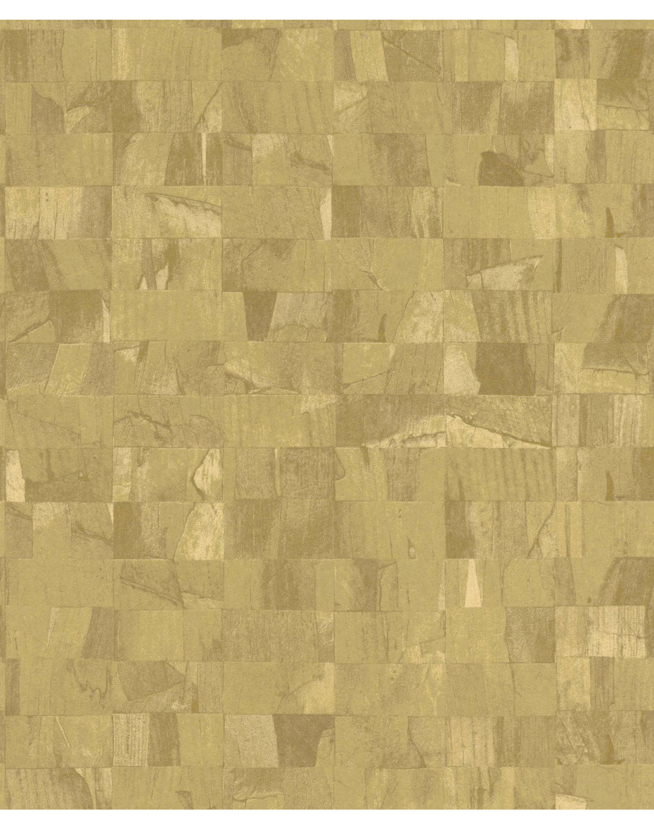 Tapeta drevené kocky 229355 - horčicová
